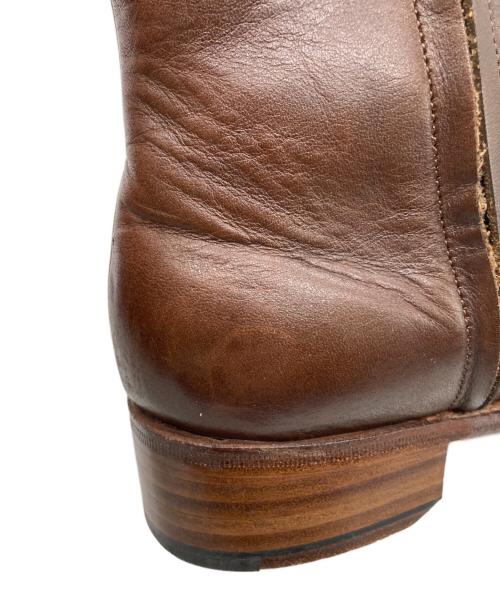plus by chausser（プリュスバイショセ）plus by chausser (プリュスバイショセ) サイドジップブーツ ブラウン サイズ:24　1/2の古着・服飾アイテム