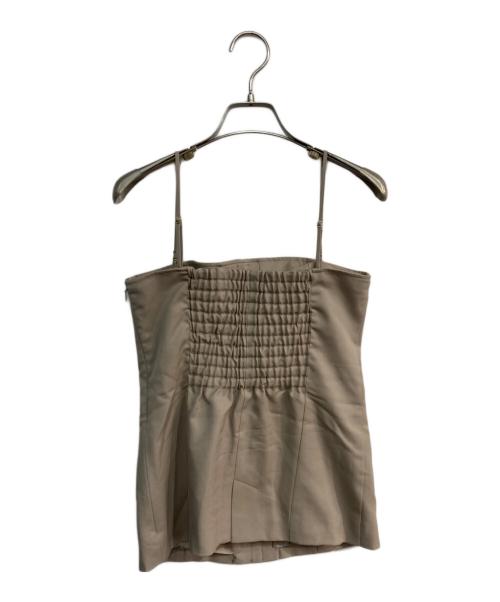 anuans（アニュアンス）anuans (アニュアンス) スプリングウールフロントホックビスチェ ベージュ サイズ:Mの古着・服飾アイテム