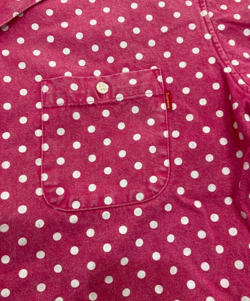 SUPREME（シュプリーム）SUPREME (シュプリーム) Polka Dot Denim Shirt 18SS ショッキングピンク サイズ:Lの古着・服飾アイテム