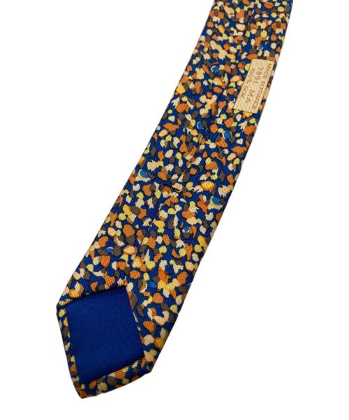 HERMES（エルメス）HERMES (エルメス) シルクネクタイ オレンジ×ブルー サイズ:-の古着・服飾アイテム