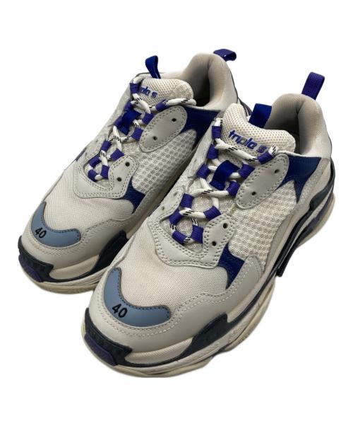 BALENCIAGA（バレンシアガ）BALENCIAGA (バレンシアガ) Triple S(トリプルエス) ホワイト×ブルー サイズ:US10の古着・服飾アイテム