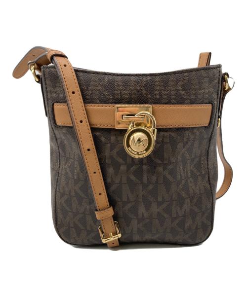 MICHAEL KORS（マイケル・コース）MICHAEL KORS (マイケルコース) CROSSBODY HAMILTON TRAVELER ブラウンの古着・服飾アイテム