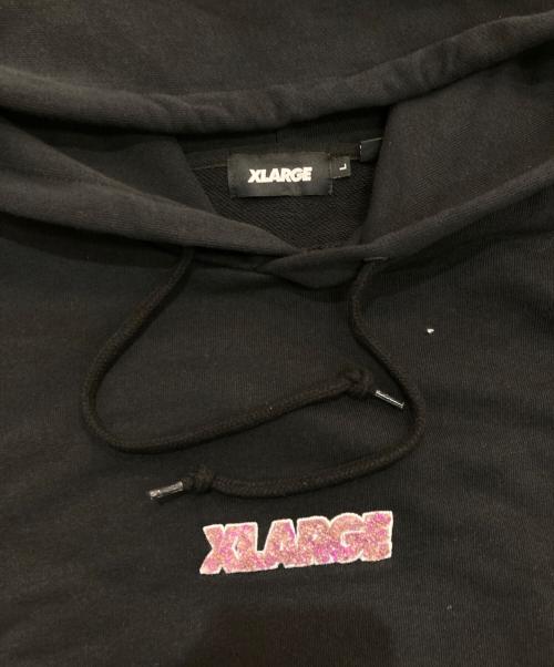X-LARGE（エクストララージ）X-LARGE (エクストララージ) CHENILLE SLANTED OG HOODED SWEATSHIRT　101243012008 ブラック サイズ:Lの古着・服飾アイテム