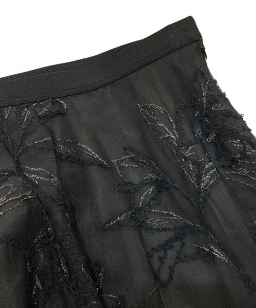 CELFORD（セルフォード）CELFORD (セルフォード) ブラッシュドエンブロイダリースカート　 25SS　CWFS254072 ブラック サイズ:36 未使用品の古着・服飾アイテム