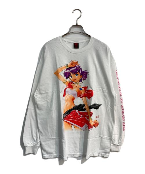 GEEKS RULE（ギークスルール）GEEKS RULE (ギークスルール) NADIA (ナディア) SILKSCREEN PRINTING L/S T SHIRT vol.01 “NADIA”　ふしぎの海のナディア ホワイト サイズ:XLの古着・服飾アイテム