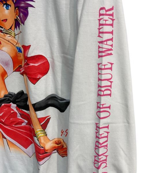 GEEKS RULE（ギークスルール）GEEKS RULE (ギークスルール) NADIA (ナディア) SILKSCREEN PRINTING L/S T SHIRT vol.01 “NADIA”　ふしぎの海のナディア ホワイト サイズ:XLの古着・服飾アイテム