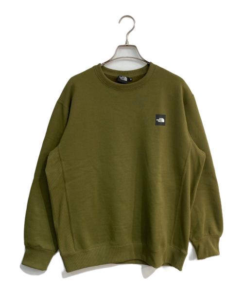 THE NORTH FACE（ザ ノース フェイス）THE NORTH FACE (ザ ノース フェイス) スクエアロゴクルーネックスウェット　NT62133 グリーン サイズ:Mの古着・服飾アイテム