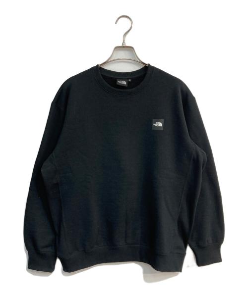 THE NORTH FACE（ザ ノース フェイス）THE NORTH FACE (ザ ノース フェイス) スクエアロゴクルーネックスウェット　NT62133 ブラック サイズ:Mの古着・服飾アイテム