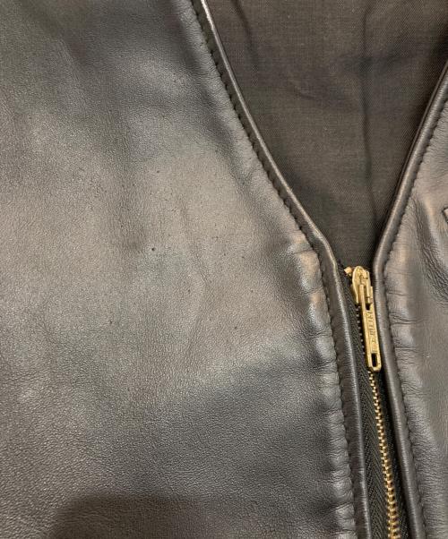 Schott（ショット）Schott (ショット) レザーベスト　USA製　404V 1147303068 ブラック サイズ:Mの古着・服飾アイテム
