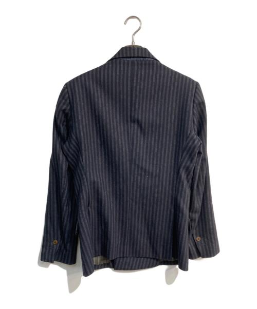 Vivienne Westwood man（ヴィヴィアン ウェストウッド マン）Vivienne Westwood man (ヴィヴィアン ウェストウッド マン) ストライプウールダブルジャケット　4945-1403 ネイビー サイズ:46の古着・服飾アイテム