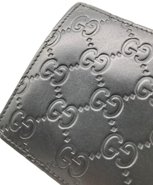 GUCCI（グッチ）GUCCI (グッチ) 2つ折り財布 ブラックの古着・服飾アイテム