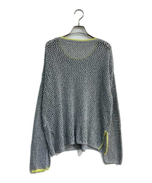 PAMM（パム）PAMM (パム) 寛大なインテリアのメッシュニット　PM1175 グレー×イエロー サイズ:Freeの古着・服飾アイテム