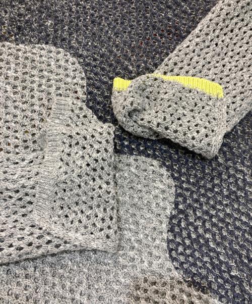 PAMM（パム）PAMM (パム) 寛大なインテリアのメッシュニット　PM1175 グレー×イエロー サイズ:Freeの古着・服飾アイテム