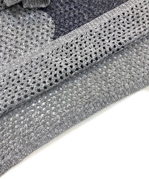 PAMM（パム）PAMM (パム) 寛大なインテリアのメッシュニット　PM1175 グレー×イエロー サイズ:Freeの古着・服飾アイテム