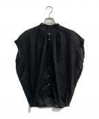 JOURNAL STANDARDジャーナルスタンダード）の古着「80ローンタックボリュームシャツ　25SS　25050400916220」｜ブラック