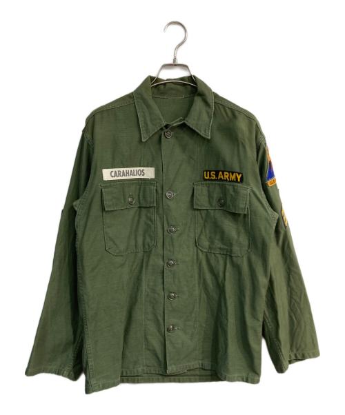 US ARMY（ユーエスアーミー）US ARMY (ユーエスアーミー) ミリタリーファティーグシャツ　 60’S dsa-1-618-c-62 カーキ サイズ:Freeの古着・服飾アイテム