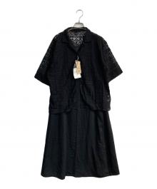 studio clip（スタジオクリップ）の古着「レースシャツセットアップ」｜ブラック