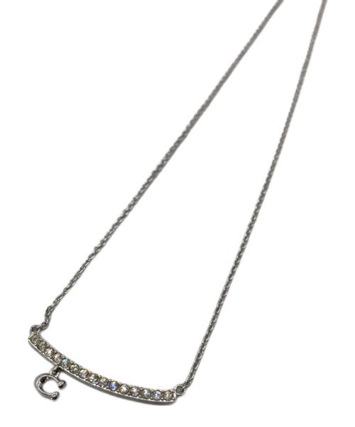 COACH（コーチ）COACH (コーチ) シグネチャー パヴェ バー ネックレス シルバーの古着・服飾アイテム