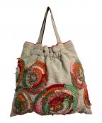 beaucoupボークー）の古着「リバーシブルトートバッグ」｜ブラウン×オレンジ