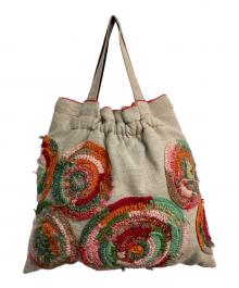 beaucoup（ボークー）の古着「リバーシブルトートバッグ」｜ブラウン×オレンジ