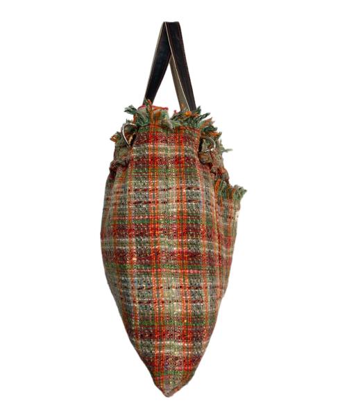 beaucoup（ボークー）beaucoup (ボークー) リバーシブルトートバッグ ブラウン×オレンジの古着・服飾アイテム