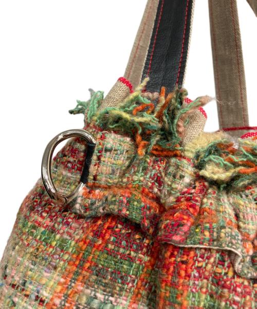 beaucoup（ボークー）beaucoup (ボークー) リバーシブルトートバッグ ブラウン×オレンジの古着・服飾アイテム