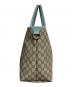 GUCCI (グッチ) GGスプリーム トートバッグ ベージュ×ブルー：27000円