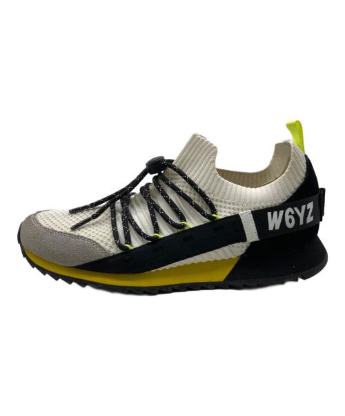W6YZ（ウィズ）W6YZ (ウィズ) ローカットスニーカー ベージュ×ブラック サイズ:25.5㎝の古着・服飾アイテム