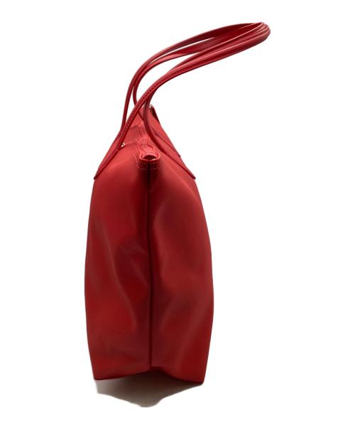 LACOSTE（ラコステ）LACOSTE (ラコステ) プチピケラージトートトートバッグ レッドの古着・服飾アイテム