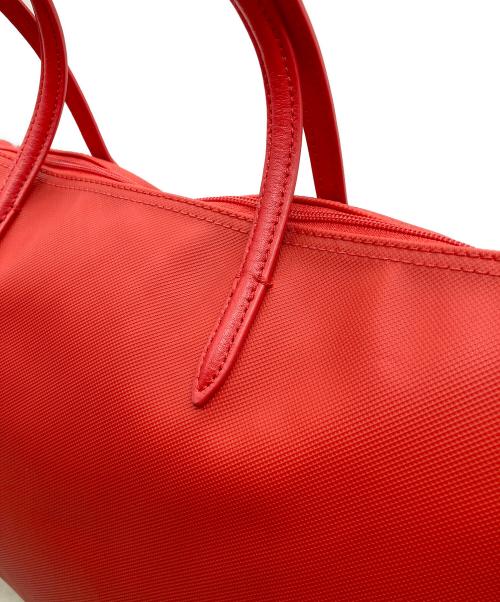 LACOSTE（ラコステ）LACOSTE (ラコステ) プチピケラージトートトートバッグ レッドの古着・服飾アイテム