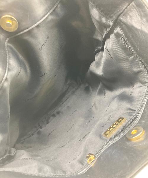 LOEWE（ロエベ）LOEWE (ロエベ) アナグラムレザートートバッグ ブラックの古着・服飾アイテム