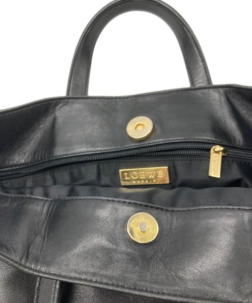 LOEWE（ロエベ）LOEWE (ロエベ) アナグラムレザートートバッグ ブラックの古着・服飾アイテム