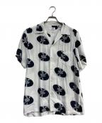 VANS×WACKO MARIAバンズ×ワコマリア）の古着「VAULT HAWAIIAN SHIRT 21SS　VN0A5E6EWHT」｜ホワイト×ブラック
