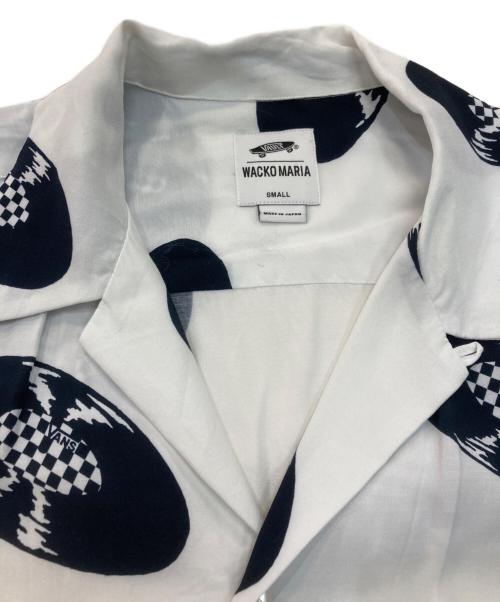 VANS（ヴァンズ）VANS (バンズ) WACKO MARIA (ワコマリア) VAULT HAWAIIAN SHIRT 21SS　VN0A5E6EWHT ホワイト×ブラック サイズ:Sの古着・服飾アイテム