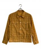 TOMORROW LANDトゥモローランド）の古着「ポリエステルナイロンキュプラ Gジャン」｜イエロー