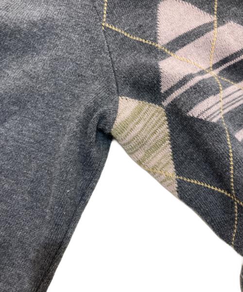 Vivienne Westwood RED LABEL（ヴィヴィアンウエストウッドレッドレーベル）Vivienne Westwood RED LABEL (ヴィヴィアンウエストウッドレッドレーベル) アーガイル柄カーディガン　70201M グレー サイズ:3の古着・服飾アイテム