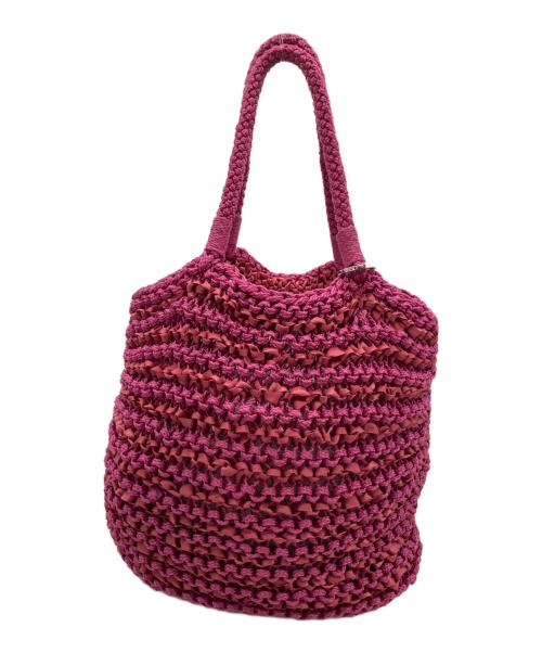 ANTEPRIMA（アンテプリマ）ANTEPRIMA (アンテプリマ) 編み込みハンドバッグ ピンク サイズ:-の古着・服飾アイテム