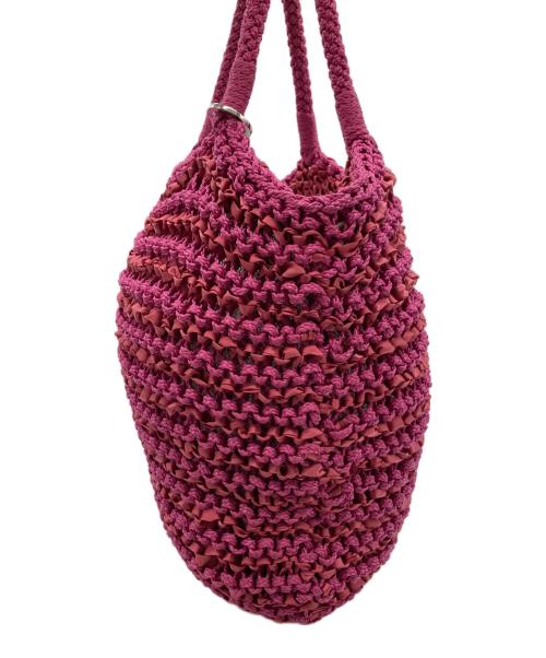 ANTEPRIMA（アンテプリマ）ANTEPRIMA (アンテプリマ) 編み込みハンドバッグ ピンク サイズ:-の古着・服飾アイテム