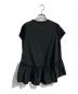 YOKO CHAN (ヨーコチャン) バックヘムフリル切替半袖カットソー　YCT-219-026 ブラック サイズ:36：6000円