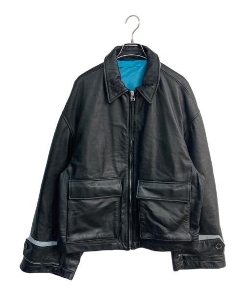 MUSE（ミューズ）MUSE (ミューズ) OVERSIZED LEATHER BLOUSON　M23W-LBS01 ブラック サイズ:2の古着・服飾アイテム