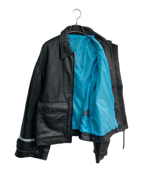 MUSE（ミューズ）MUSE (ミューズ) OVERSIZED LEATHER BLOUSON　M23W-LBS01 ブラック サイズ:2の古着・服飾アイテム