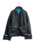 MUSE（ミューズ）の古着「OVERSIZED LEATHER BLOUSON　M23W-LBS01」｜ブラック