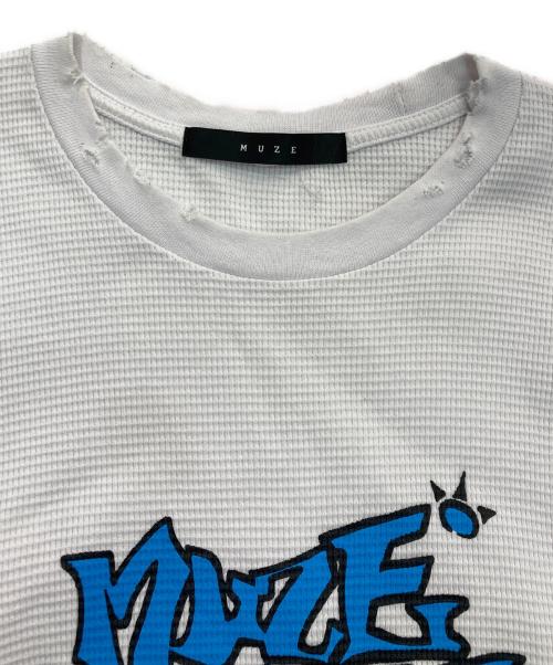 MUSE（ミューズ）MUSE (ミューズ) MUZE JUMBLE ACID THERMAL L/S TEE ホワイト サイズ:1の古着・服飾アイテム