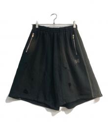 Needles×nubian（ニードルズ×ヌビアン）の古着「h.d. track short　25SS ウォッシュ加工/ダメージ加工　QV1579」｜ブラック