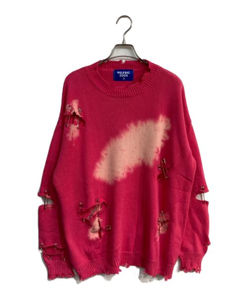 AELFRIC EDEN（エルフリック エデン）AELFRIC EDEN (エルフリック エデン) セーフティピン付☆パンキッシュニット ピンク サイズ:Mの古着・服飾アイテム