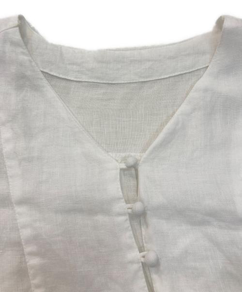 nest Robe（ネストローブ）nest Robe (ネストローブ) リネンクロシェ風レースチュニック　01241-1055 ホワイト サイズ:Freeの古着・服飾アイテム