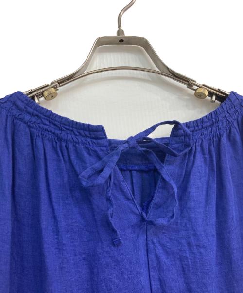 nest Robe（ネストローブ）nest Robe (ネストローブ) リネンコンビシャーリングワンピース　01242-1523 ブルー サイズ:Freeの古着・服飾アイテム