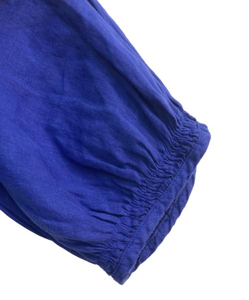 nest Robe（ネストローブ）nest Robe (ネストローブ) リネンコンビシャーリングワンピース　01242-1523 ブルー サイズ:Freeの古着・服飾アイテム