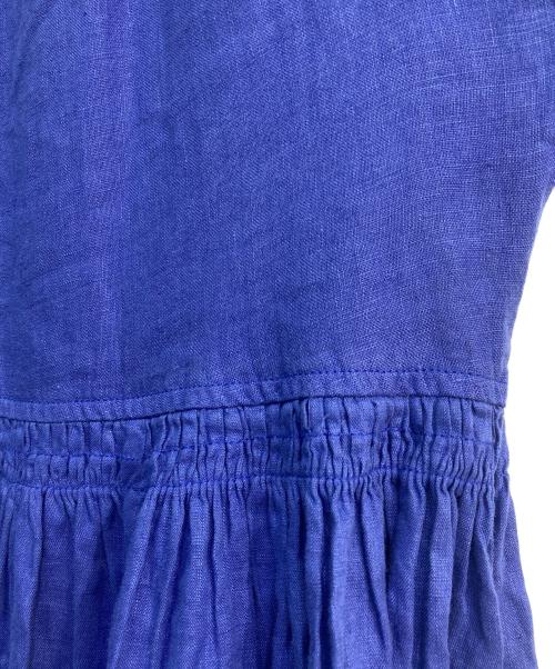 nest Robe（ネストローブ）nest Robe (ネストローブ) リネンコンビシャーリングワンピース　01242-1523 ブルー サイズ:Freeの古着・服飾アイテム