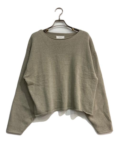 KAGURE（カグレ）kagure (カグレ) コットンテープヤーンボートネックニット　GAA4-22M009 グレー サイズ:Freeの古着・服飾アイテム